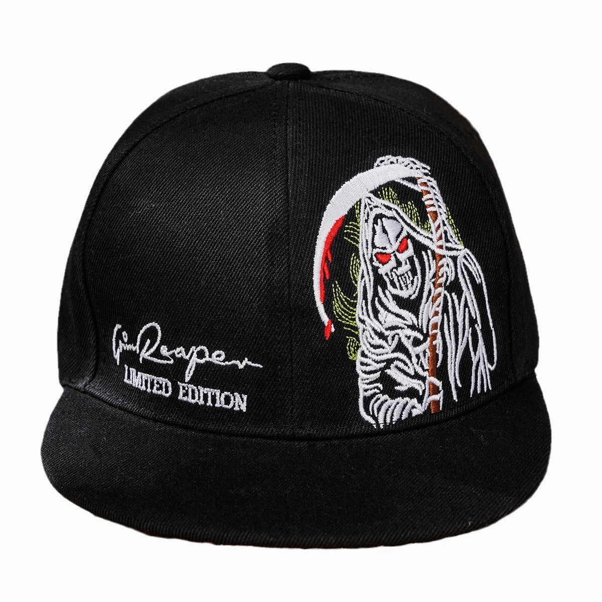 Wholesale Hip-hop Embroidered Reaper Polyester Baseball Caps
