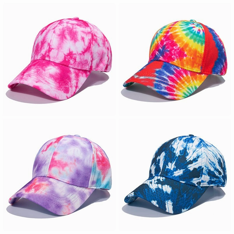 Wholesale Hip Hop Visor Tie Dye Polyester Baseball Cap