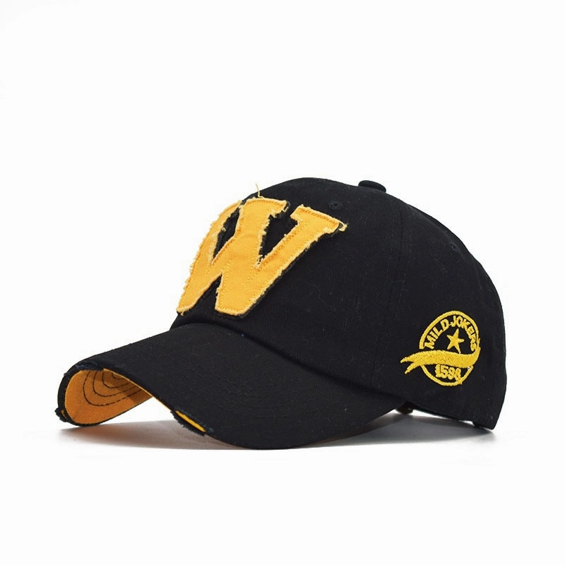 Wholesale Italicized W Letter Embroidered Cotton Baseball Caps