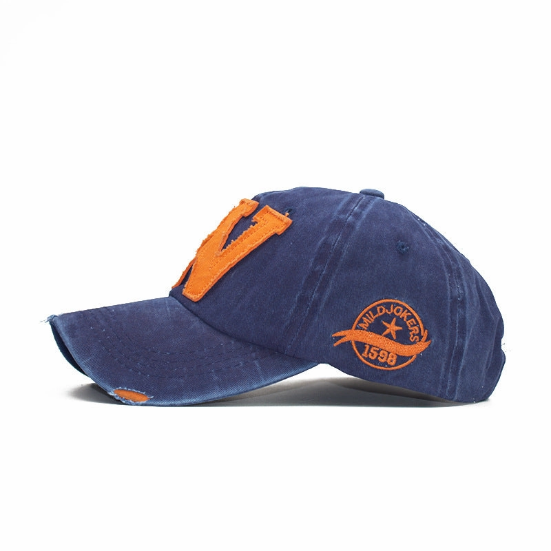 Wholesale Italicized W Letter Embroidered Cotton Baseball Caps