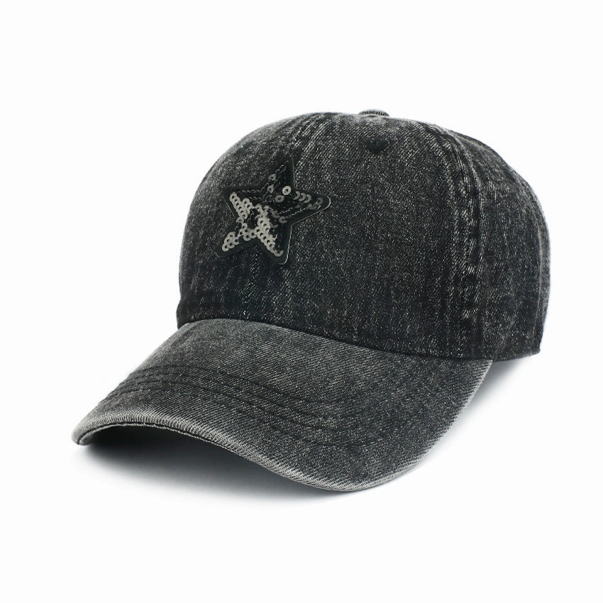 Wholesale Jeans Sequins Men and Women's Cotton Casual Baseball Cap