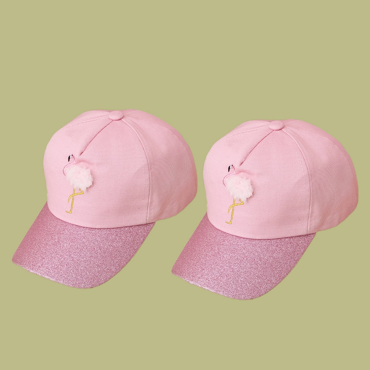 Wholesale Kids Cotton Embroidered Crane Baseball Cap