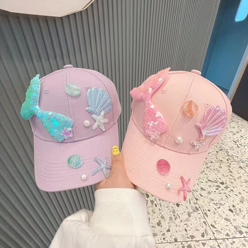 Wholesale Kids Cotton Mermaid Tail Baseball Cap