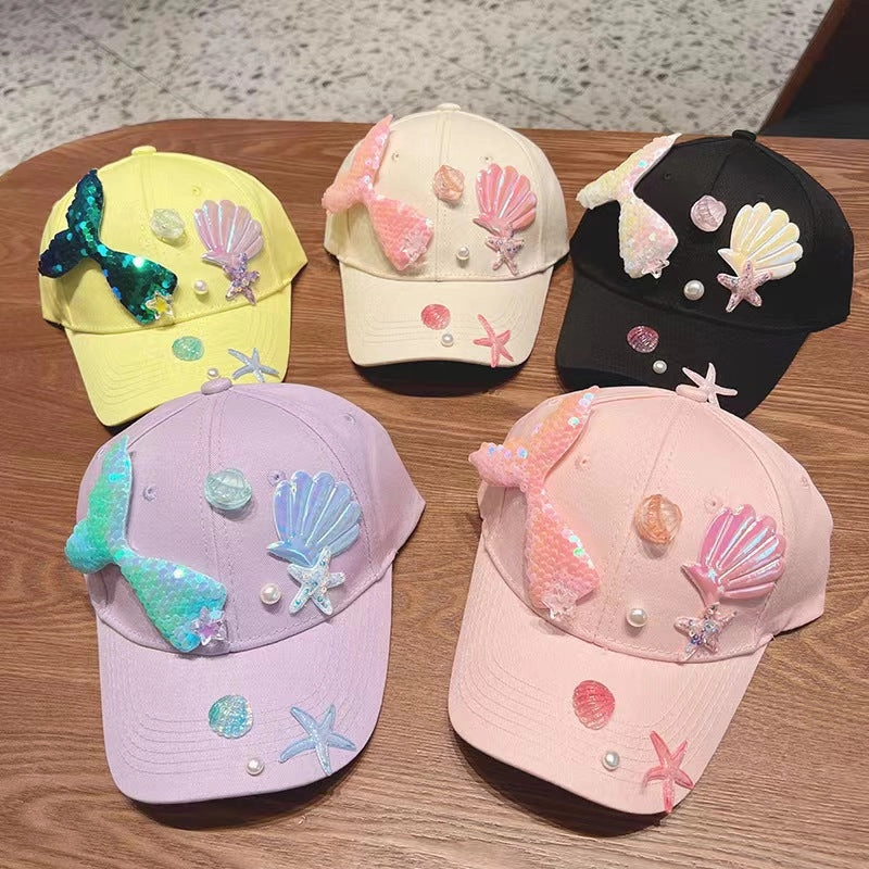 Wholesale Kids Cotton Mermaid Tail Baseball Cap