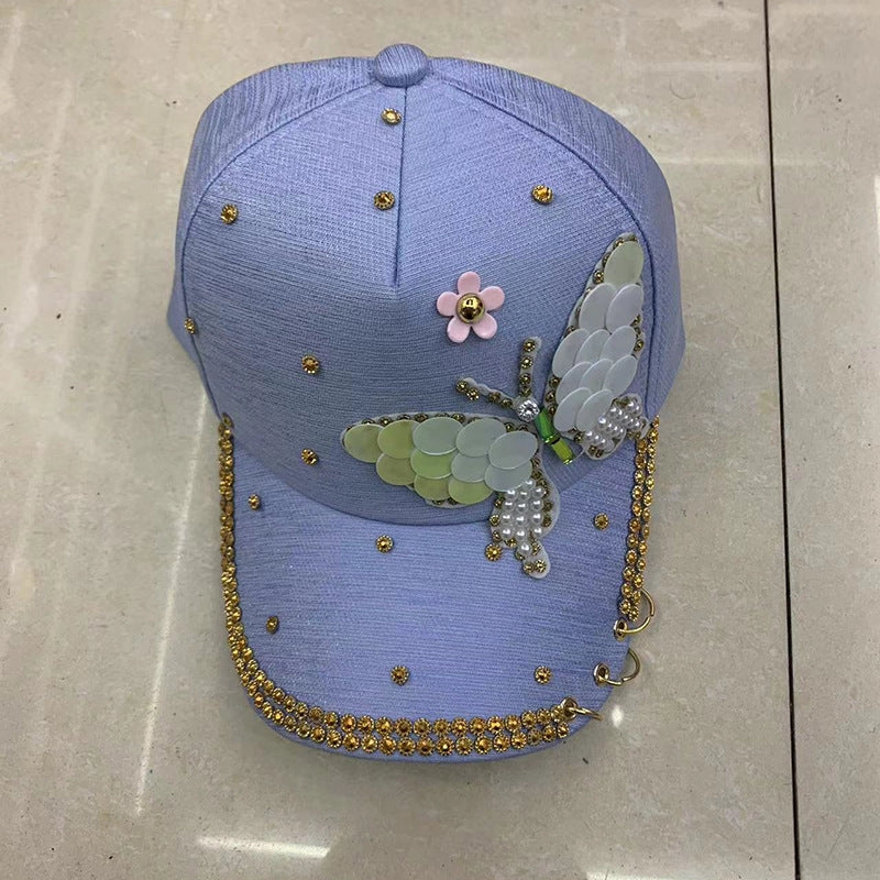 Wholesale Large Butterfly Hoop Brim Baseball Cap