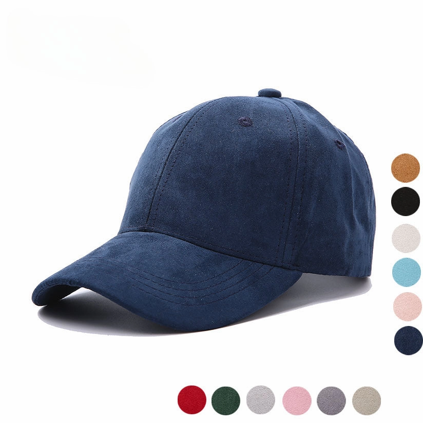 Wholesale Leather Autumn Winter Suede Glossy Baseball Cap