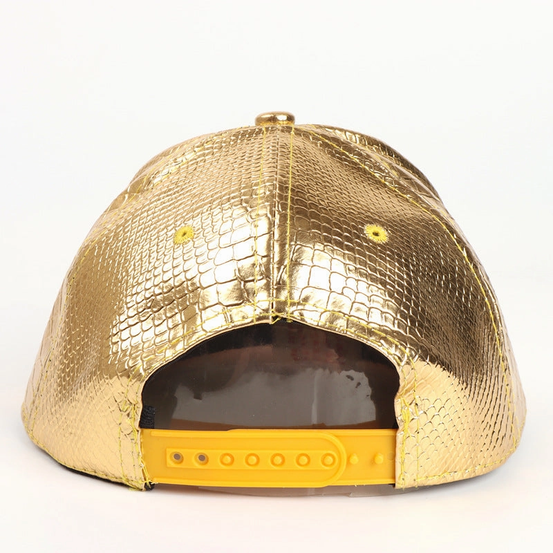 Wholesale Leather Dollar Hip Hop Flat Brim Baseball Cap