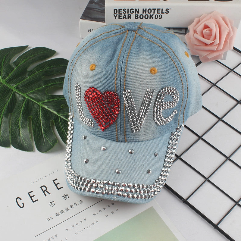 Wholesale Leisure Diamond Inlaid Cotton Baseball Caps
