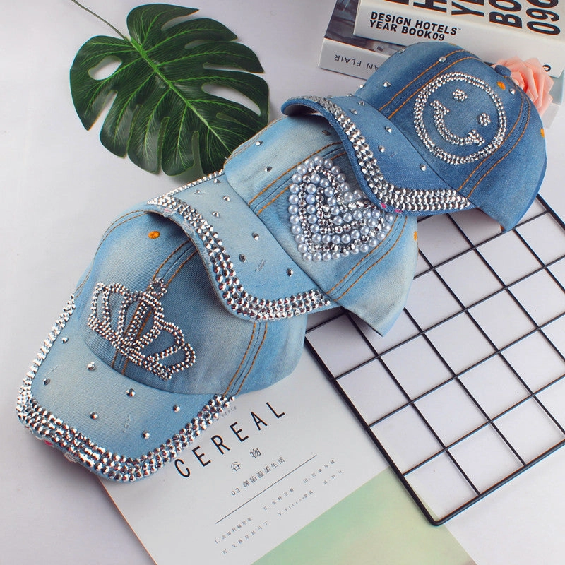 Wholesale Leisure Diamond Inlaid Cotton Baseball Caps
