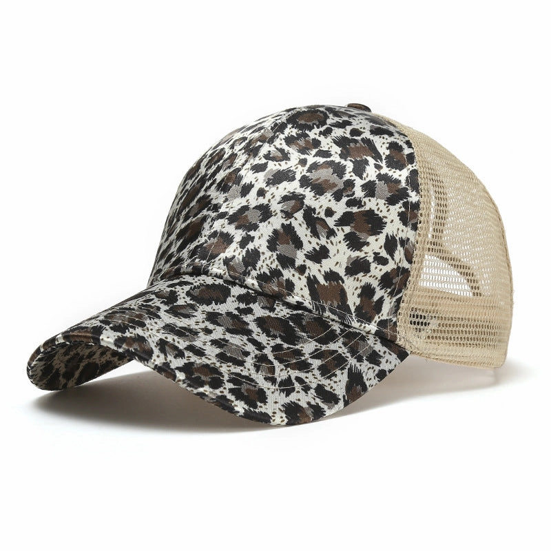Wholesale Leopard Pattern Acrylic Mesh Hat Baseball Hat