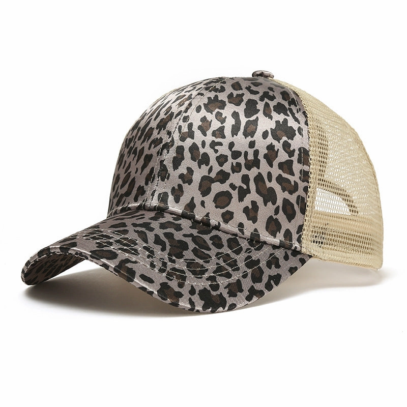Wholesale Leopard Pattern Acrylic Mesh Hat Baseball Hat