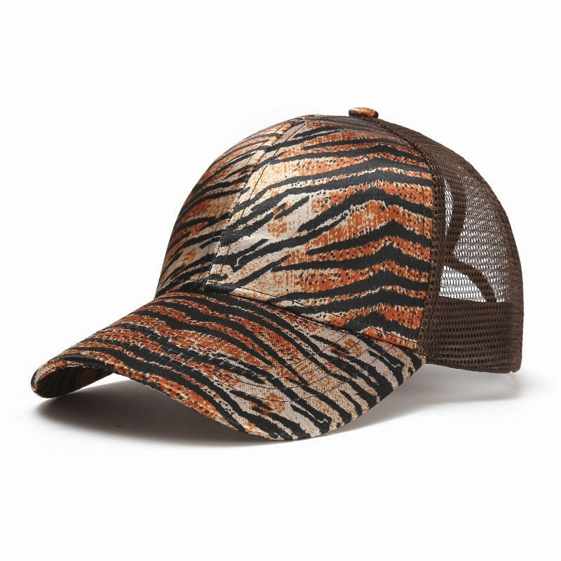 Wholesale Leopard Pattern Acrylic Mesh Hat Baseball Hat