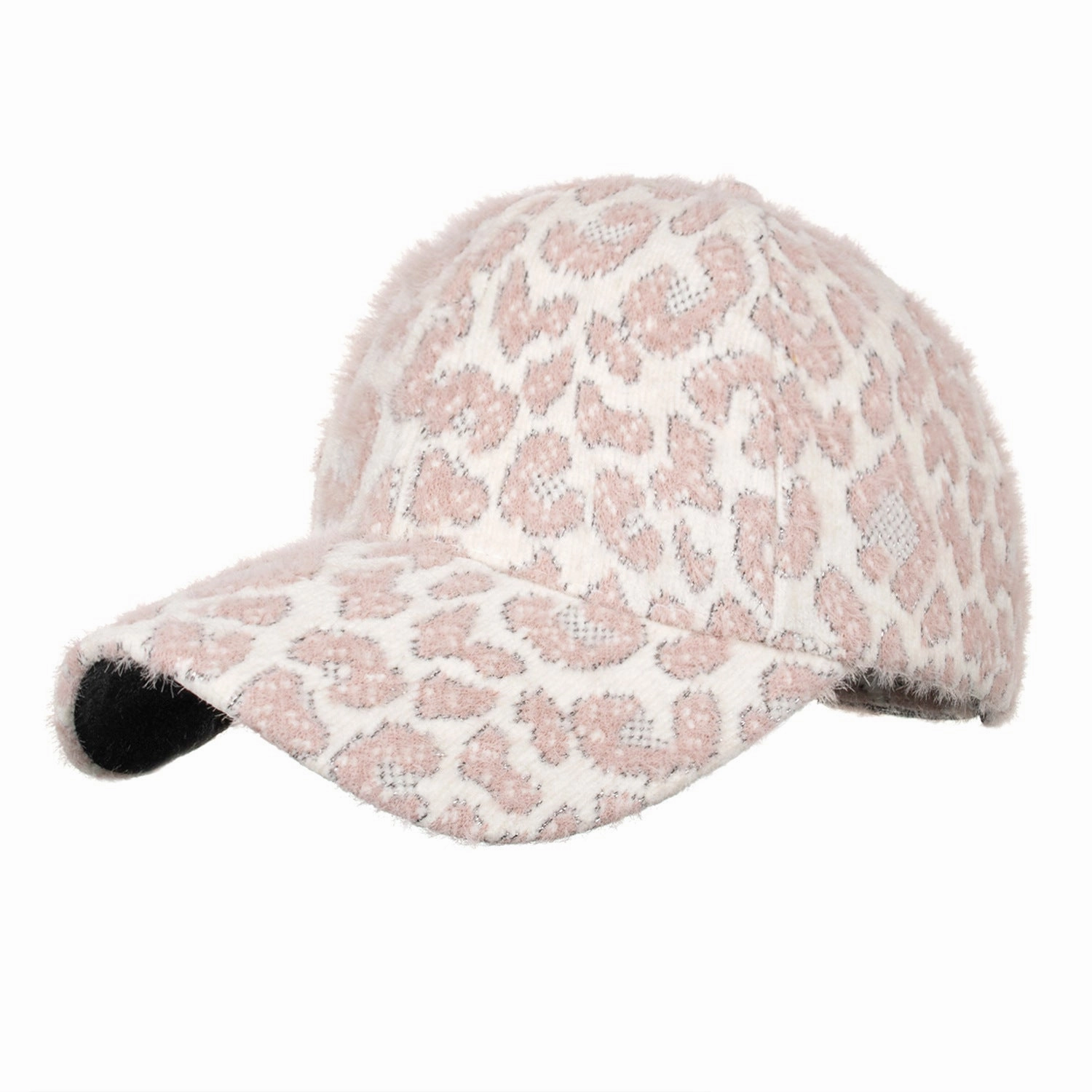 Wholesale Leopard Print Plush Baseball Cap