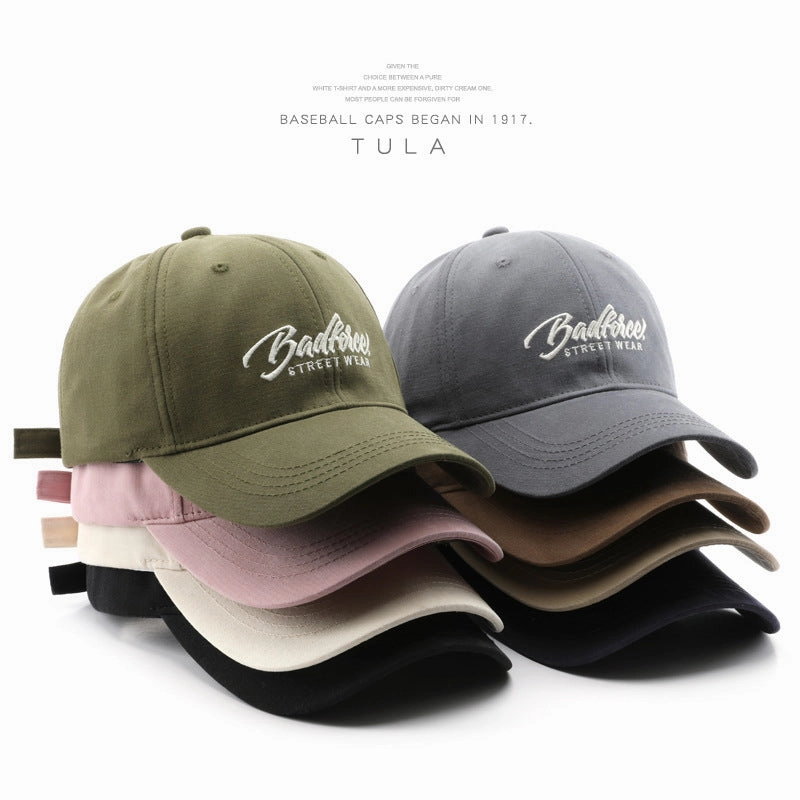 Wholesale Letter Embroidered Semi Hard Top Cotton Baseball Caps
