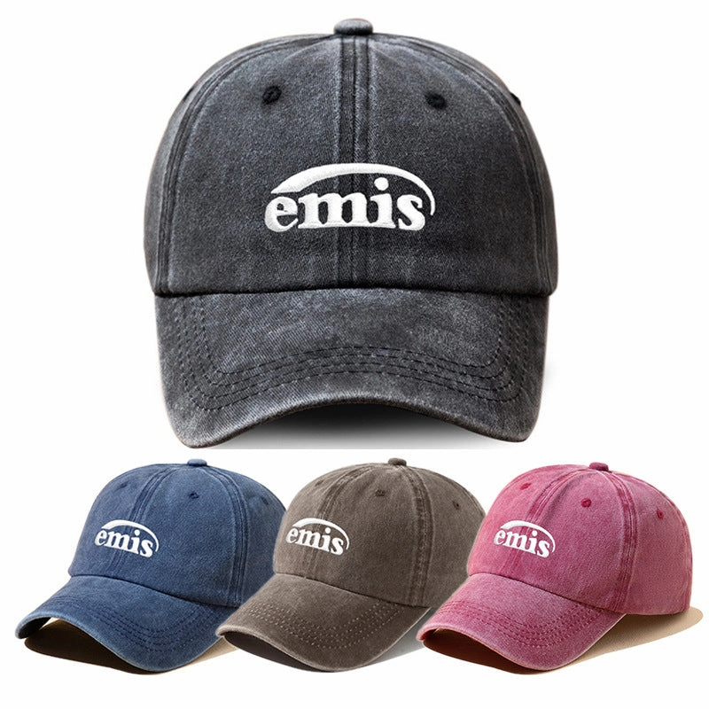 Wholesale Letters Versatile Washed Distressed Curved Brim Baseball Cap