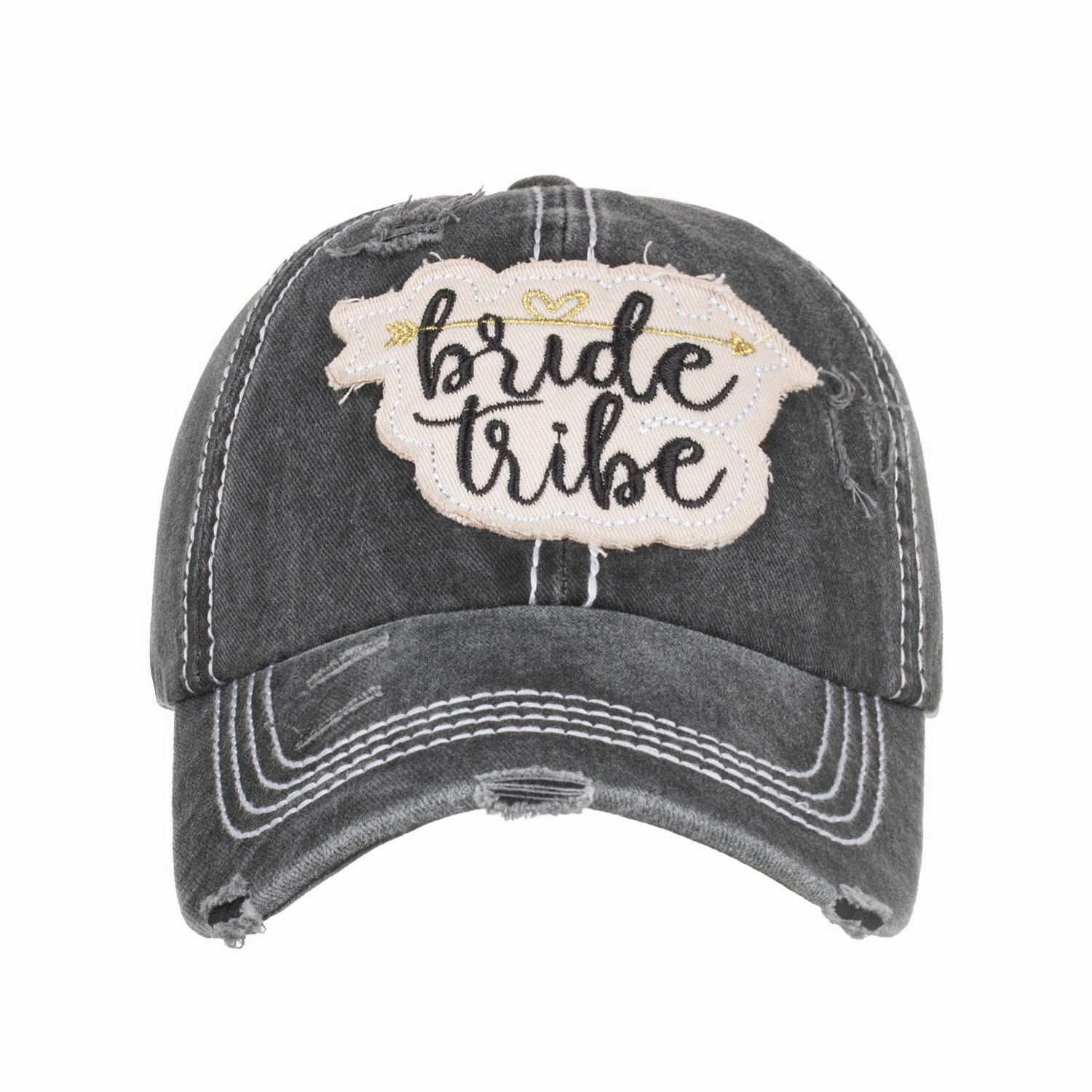 Wholesale Love Arrow Washed Embroidered Baseball Cap