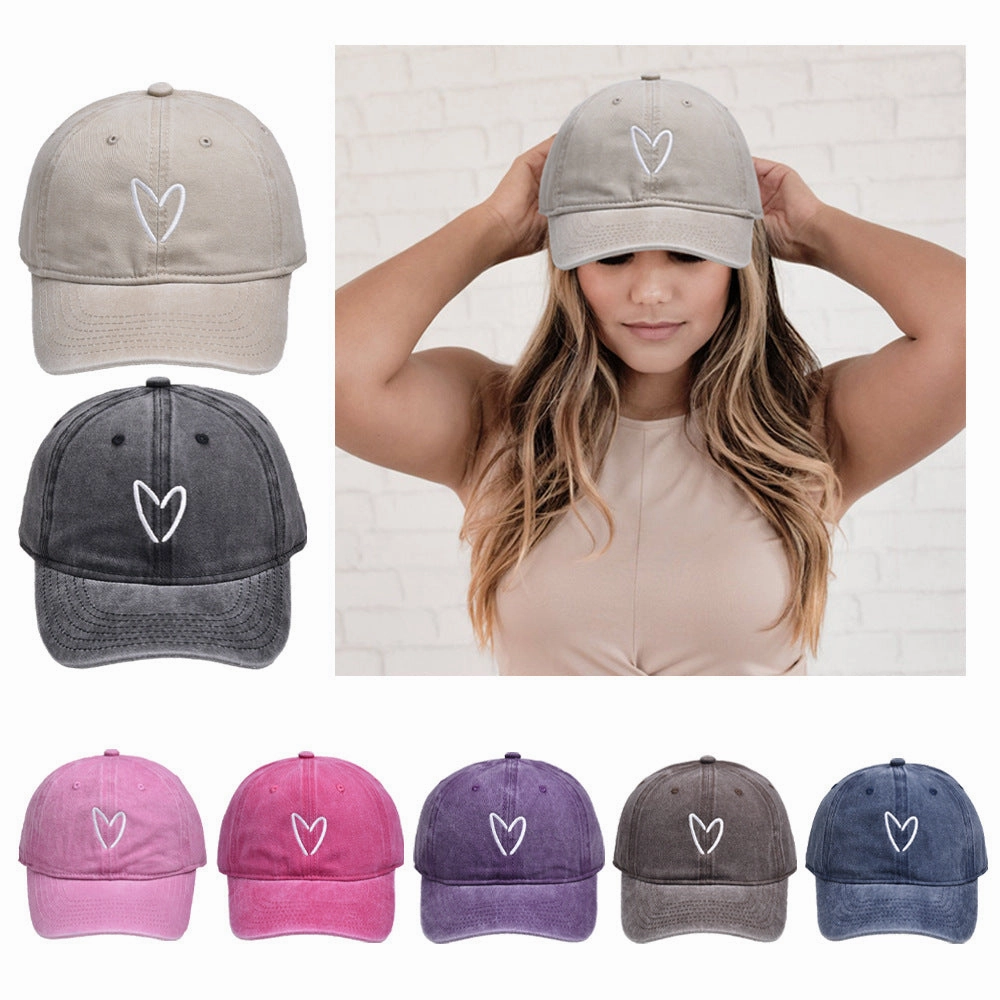 Wholesale Love Embroidered Cotton Baseball Caps