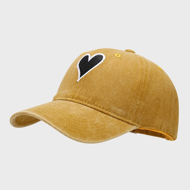 Wholesale Love Embroidery Label Washed Old Cotton Baseball Hat