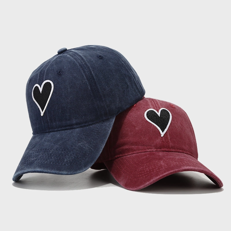 Wholesale Love Embroidery Label Washed Old Cotton Baseball Hat