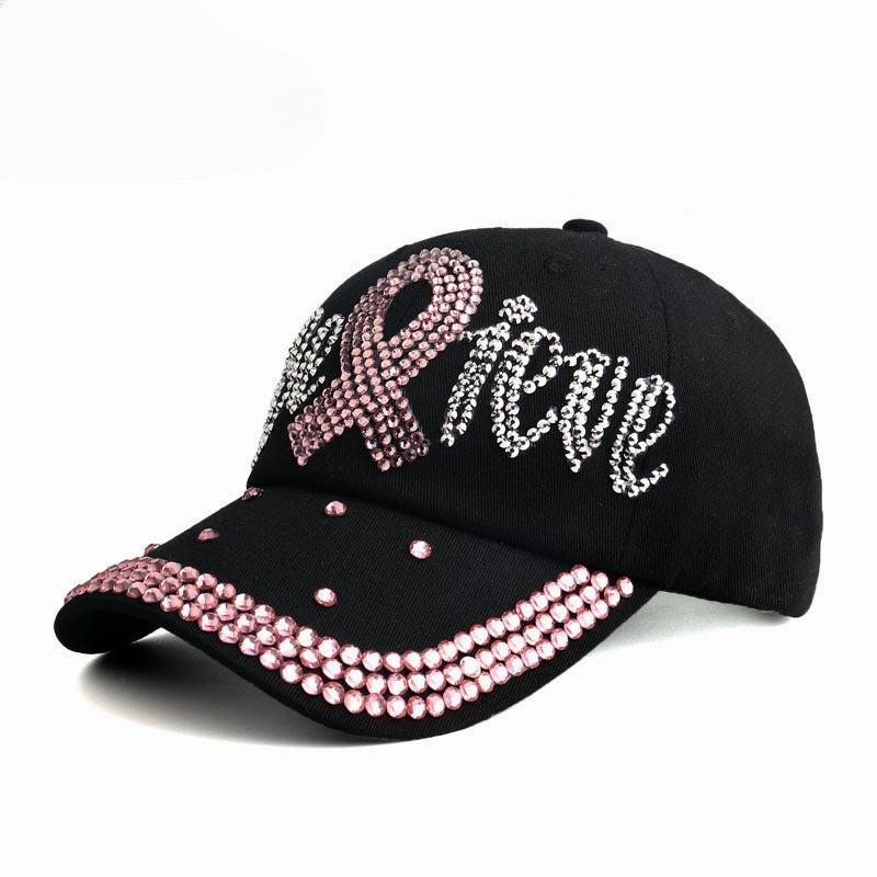 Wholesale Love Fan Belt Diamond Baseball Cap