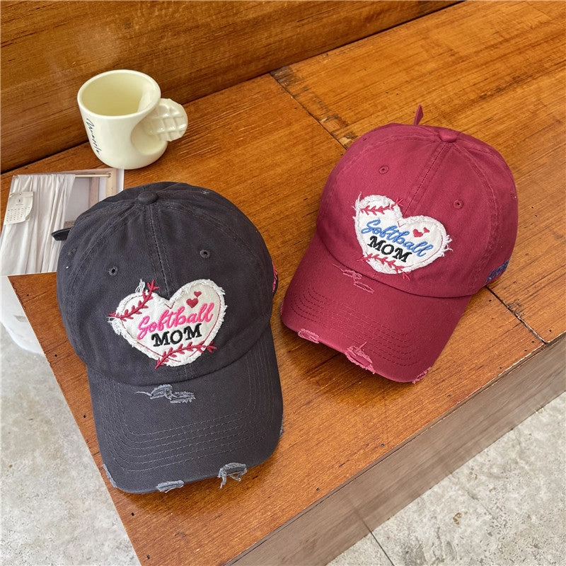 Wholesale Love Fleece Perforated Cotton Baseball Hat