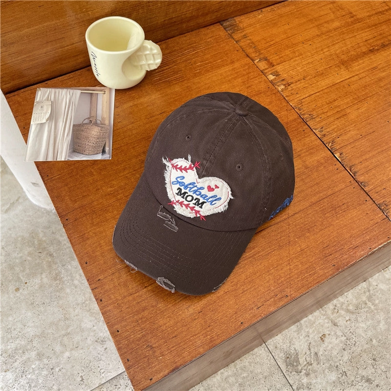 Wholesale Love Fleece Perforated Cotton Baseball Hat