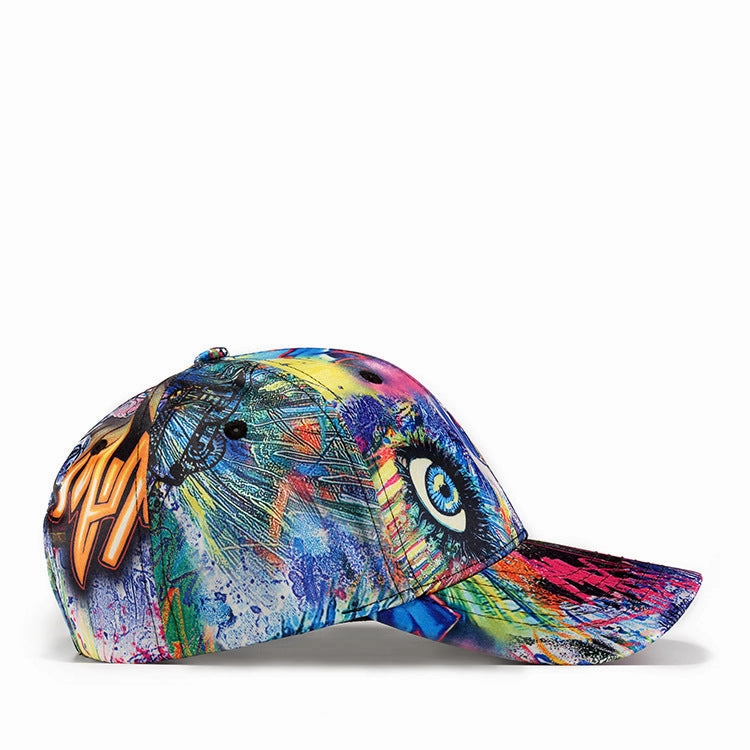Wholesale New Arrival Skull Abstract Graffiti Polyester Baseball Cap