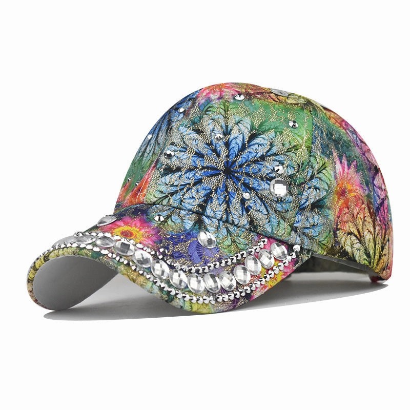 Wholesale New Color Cotton Baseball Cap with Diamonds