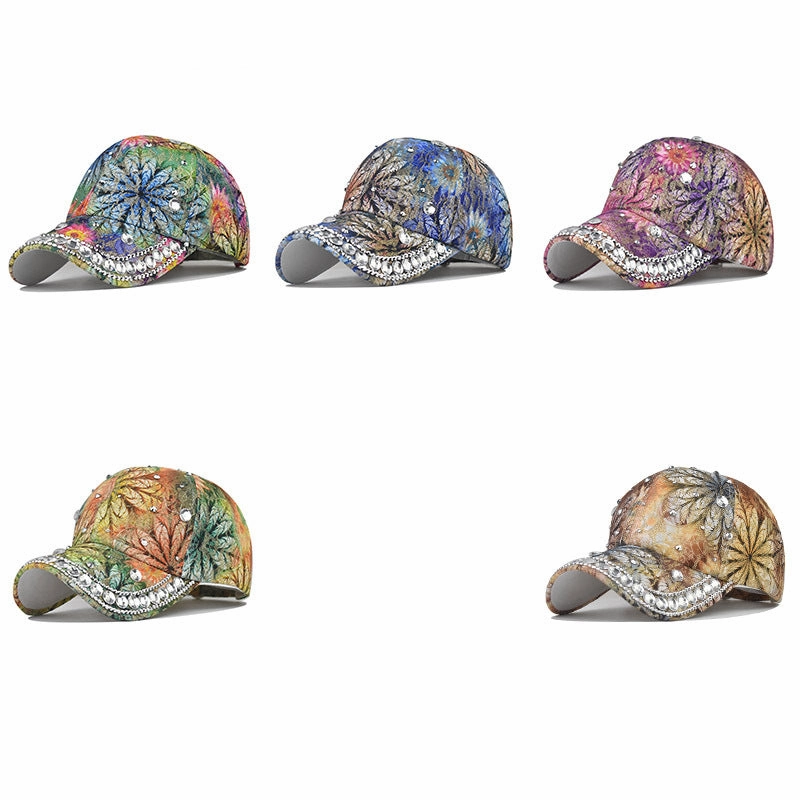 Wholesale New Color Cotton Baseball Cap with Diamonds