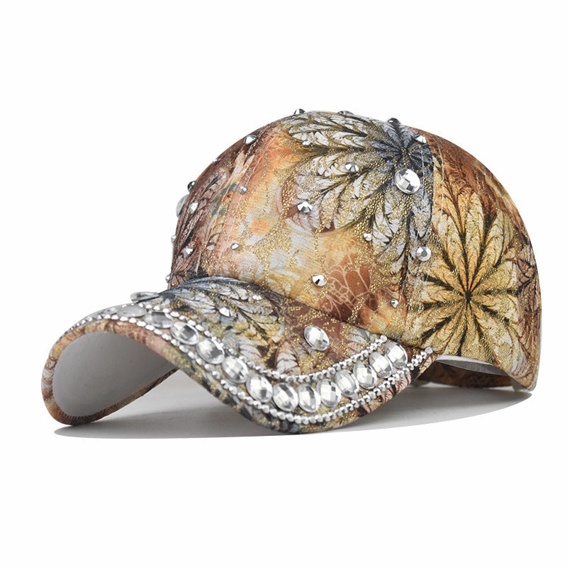 Wholesale New Color Cotton Baseball Cap with Diamonds