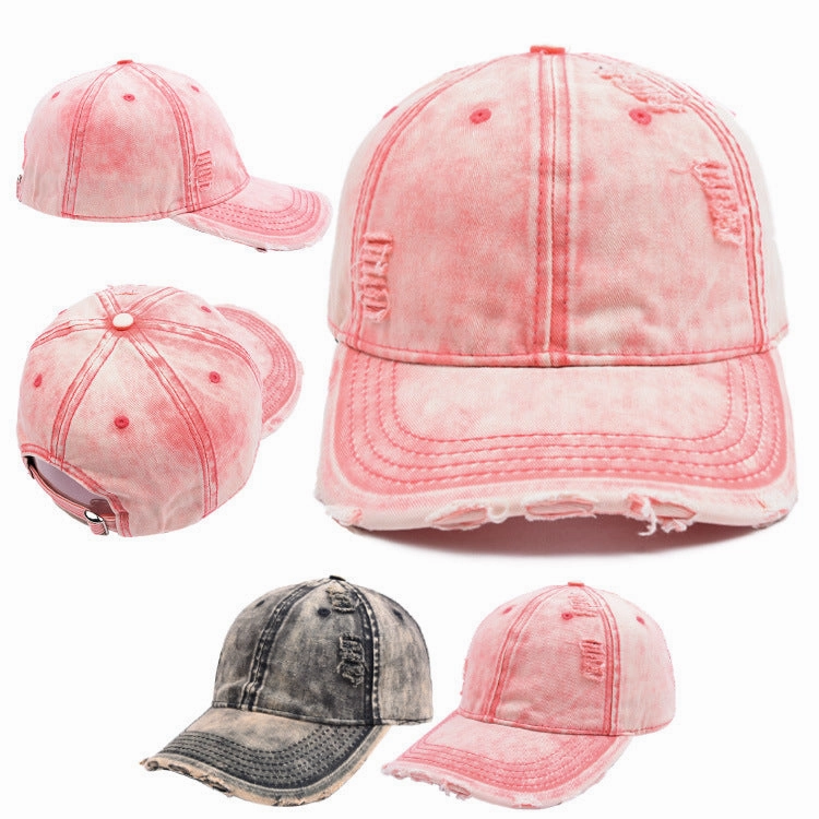 Wholesale New Cotton Old Washed Hole Baseball Cap