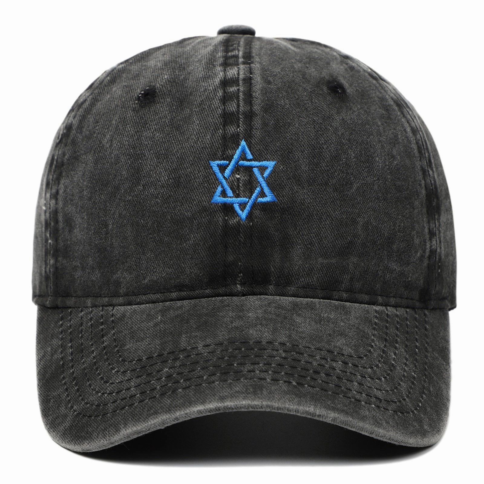 Wholesale of Five Pointed Star Embroidered Cotton Baseball Caps