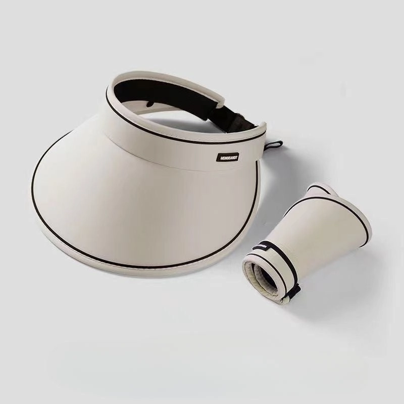 Wholesale of Large Eave Folding Hollow Top Cotton Sun Protection Caps