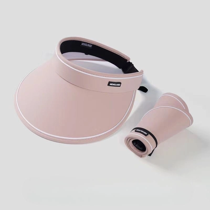 Wholesale of Large Eave Folding Hollow Top Cotton Sun Protection Caps