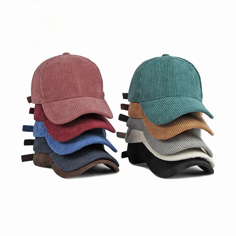 Wholesale of Solid Color Corduroy Baseball Caps