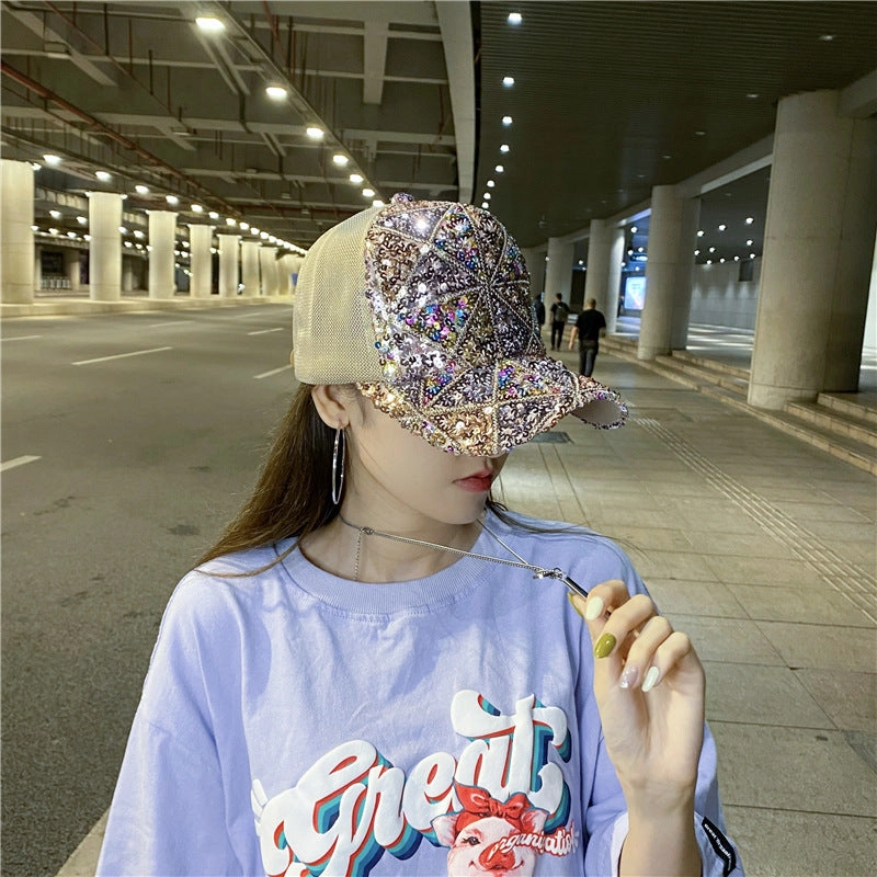 Wholesale of Thin Sequin Mesh Baseball Caps