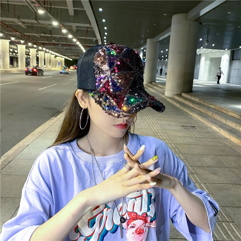 Wholesale of Thin Sequin Mesh Baseball Caps
