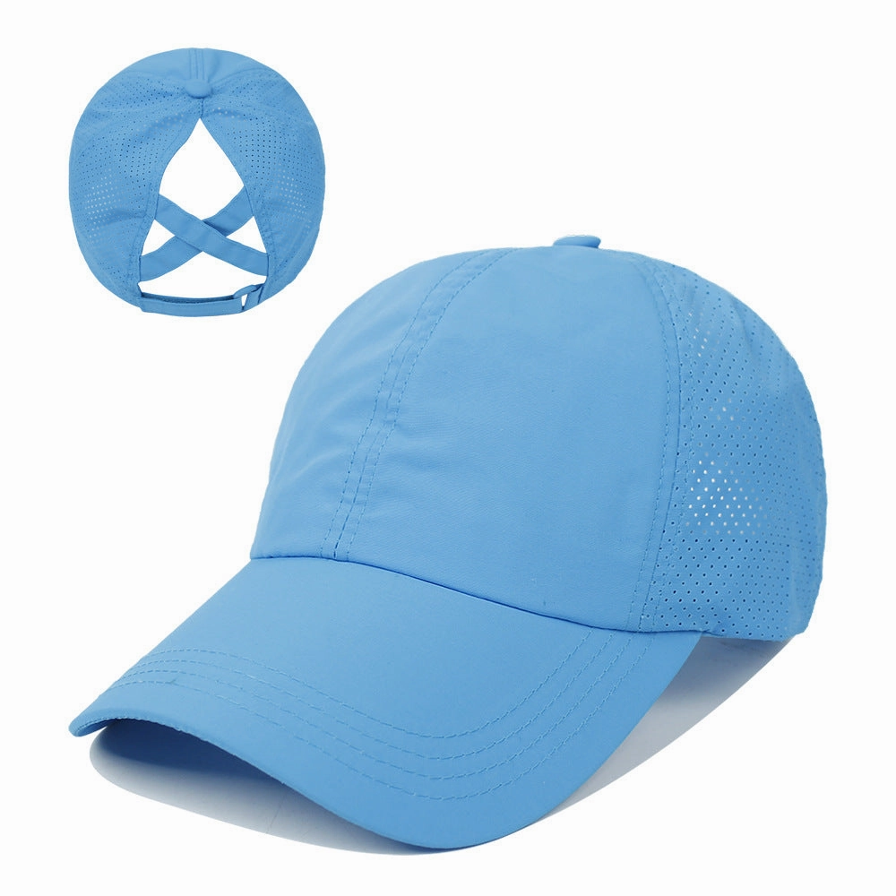 Wholesale Outdoor Sports Horsetail Breathable Mesh Polyester Baseball Cap