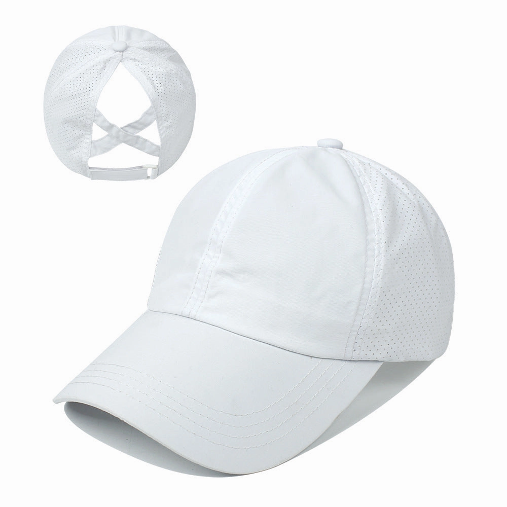 Wholesale Outdoor Sports Horsetail Breathable Mesh Polyester Baseball Cap