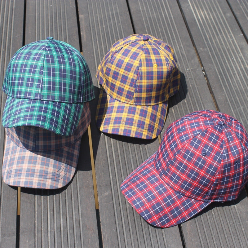 Wholesale Plaid Cotton Baseball Caps