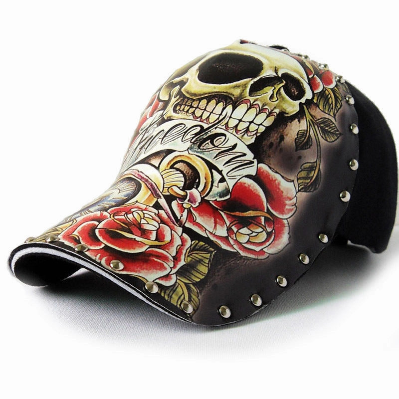 Wholesale Poly Cotton Skull Tattoo Baseball Cap