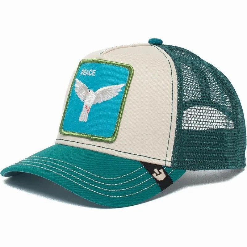 Wholesale Polyester Animal Cartoon Sun Protection Mesh Embroidered Baseball Caps