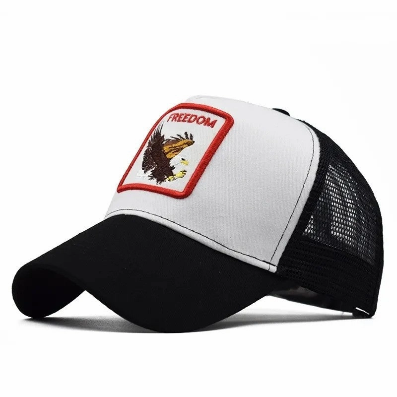 Wholesale Polyester Animal Cartoon Sun Protection Mesh Embroidered Baseball Caps