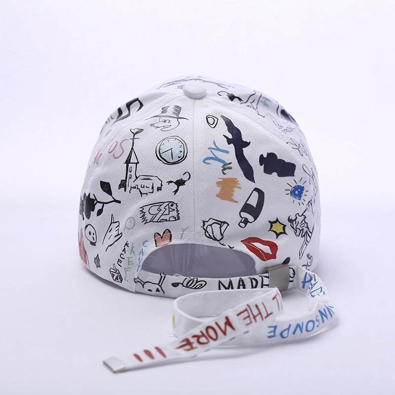 Wholesale Polyester Cartoon Graffiti Printing Baseball Cap