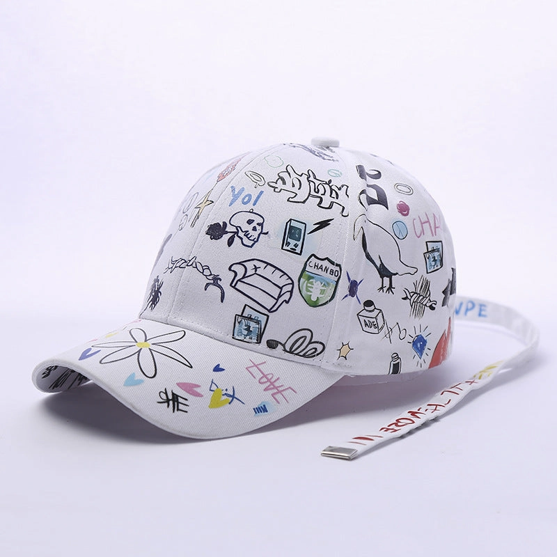 Wholesale Polyester Cartoon Graffiti Printing Baseball Cap