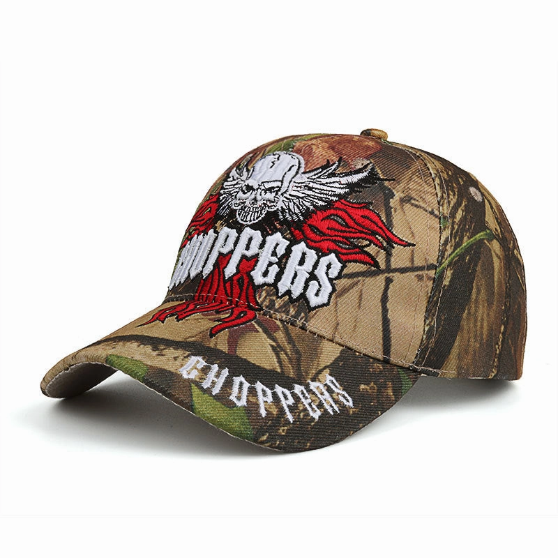 Wholesale Polyester Cotton Camouflage Skull Embroidered Baseball Cap