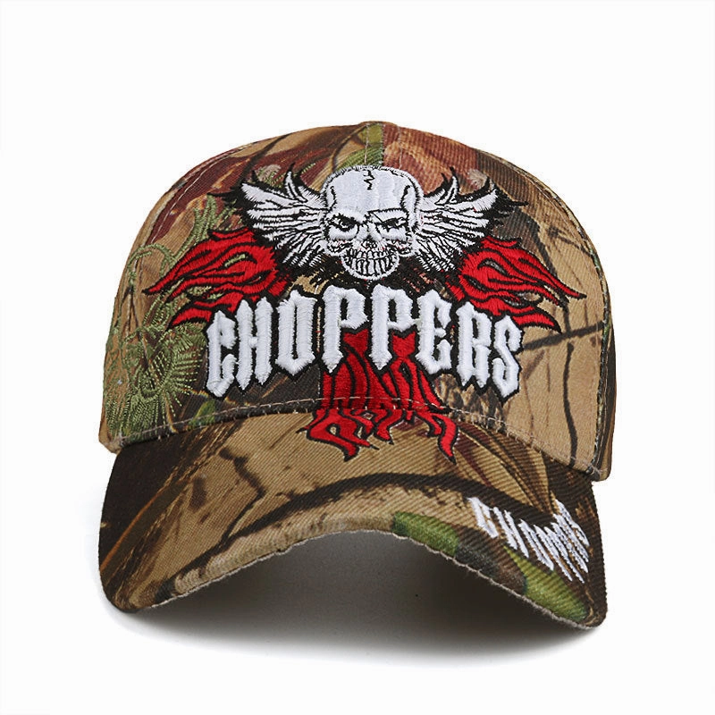 Wholesale Polyester Cotton Camouflage Skull Embroidered Baseball Cap