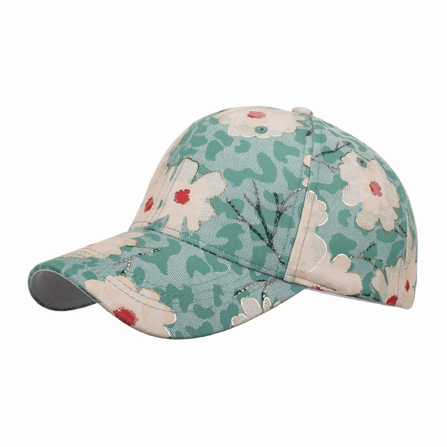 Wholesale Polyester Cotton Lace Flower Embroidery Gold Thread Baseball Cap