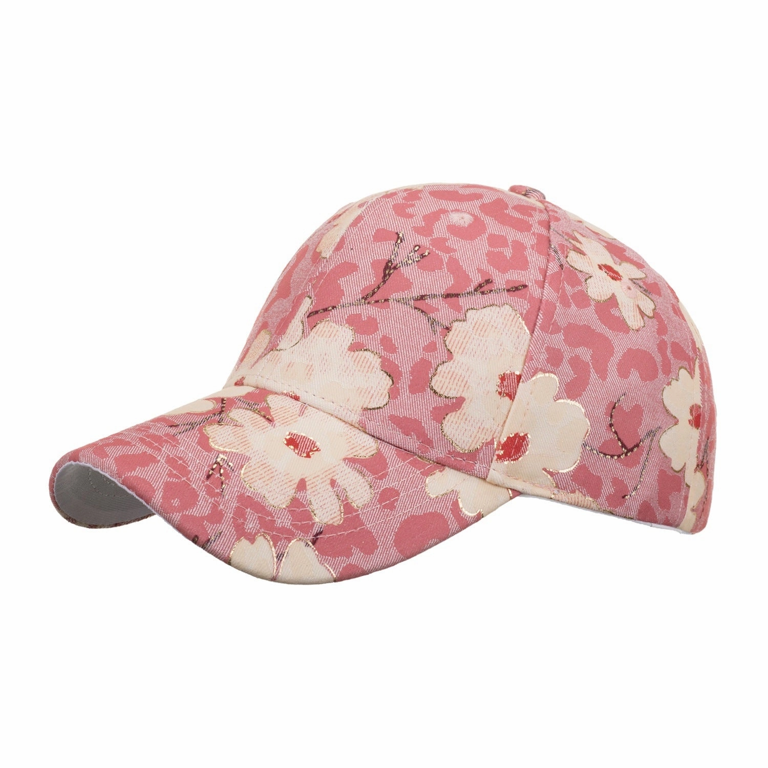 Wholesale Polyester Cotton Lace Flower Embroidery Gold Thread Baseball Cap