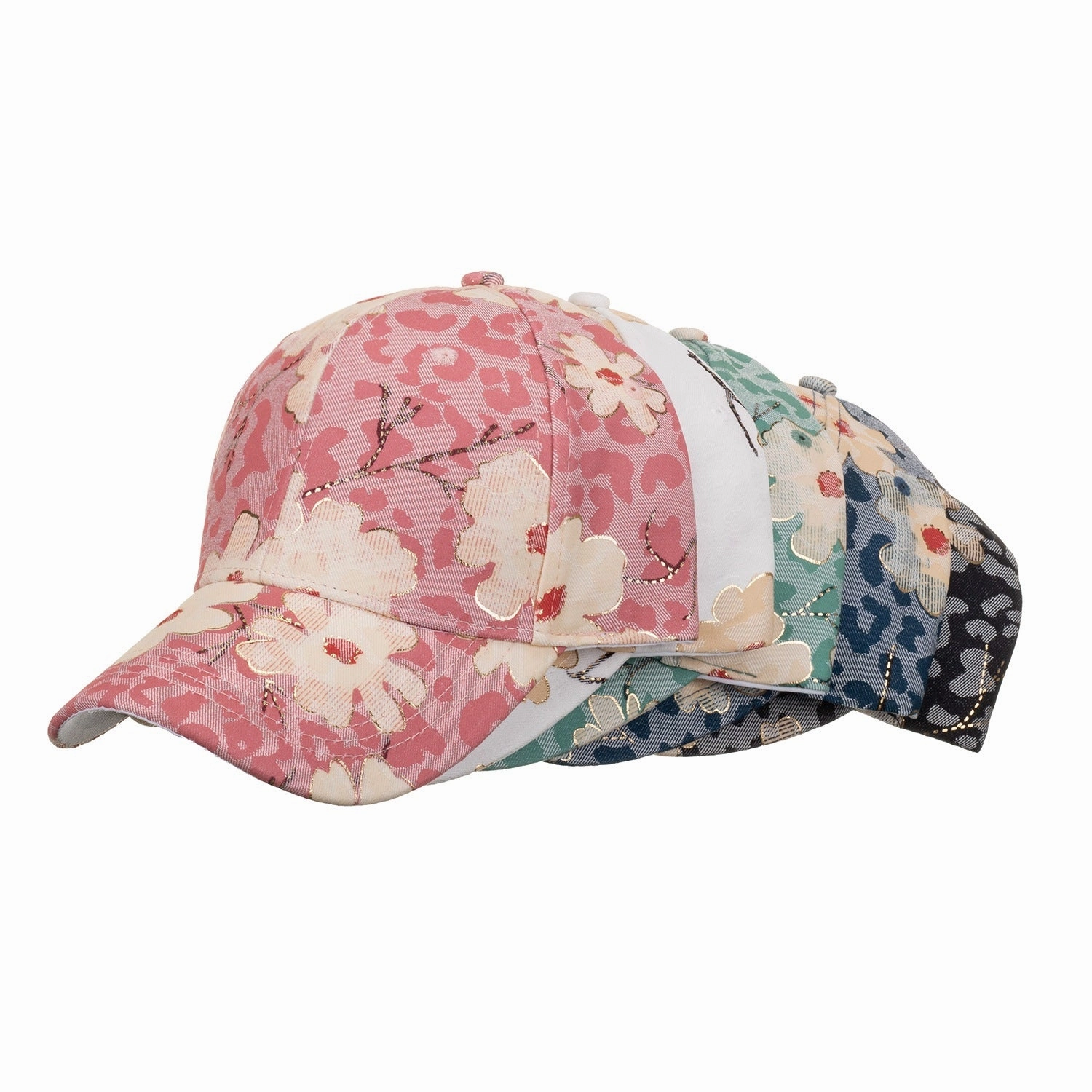 Wholesale Polyester Cotton Lace Flower Embroidery Gold Thread Baseball Cap